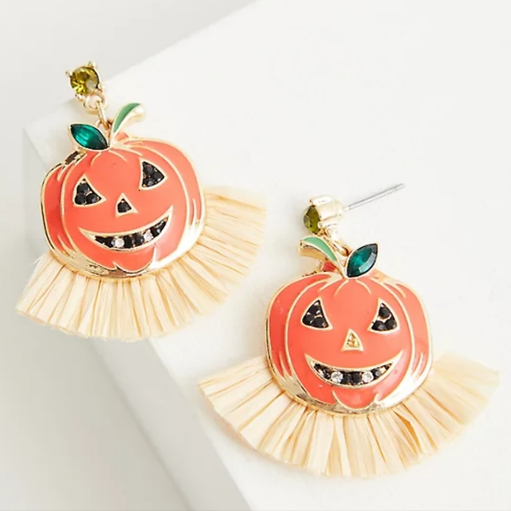 Torrid pumpkin fringe statement fall halloween earring